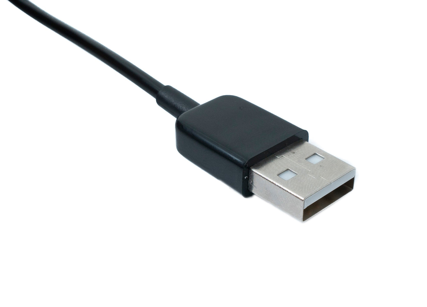 SYSTEM-S USB 2.0 snúra 90 cm Tegund A karlkyns í karlkyns spíralframlengjanleg í svörtu