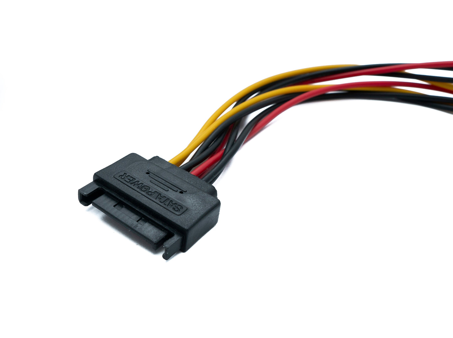 SYSTEM-S Y SATA Kabel 20 cm 15 Pin Stecker zu 2x Molex LP4 IDE 4Pin Buchse