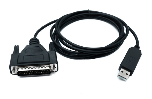 SYSTEM-S DB25 cable 180 cm RS232 IEEE 1248 male to USB 2.0 Type A male