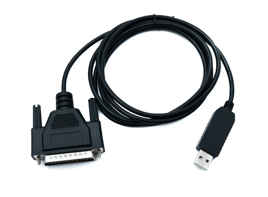 SYSTEM-S DB25 cable 180 cm RS232 IEEE 1248 male to USB 2.0 Type A male
