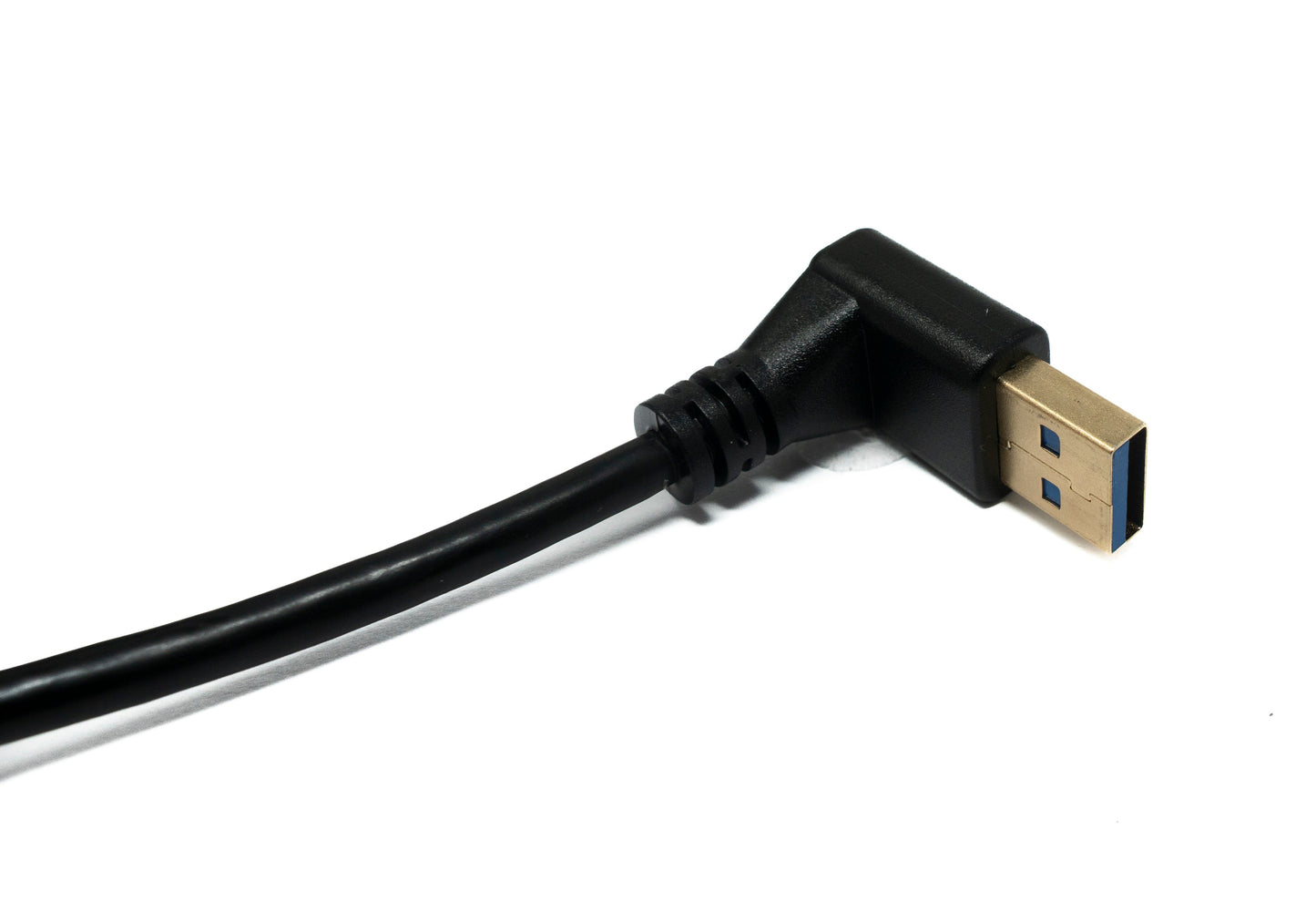 SYSTEM-S USB 3.1 cable 25 cm Type C male to 3.0 Type A male Down Angled