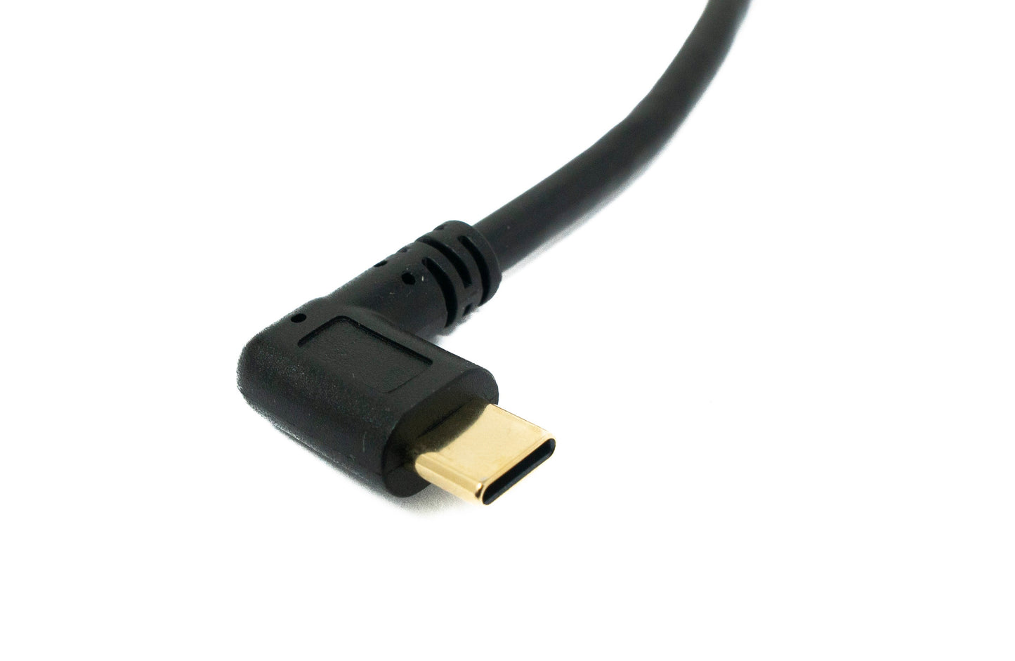SYSTEM-S USB 3.1 snúra 25 cm Type C karlkyns í 3.0 Type A karlkyns vinstri hornkaðall