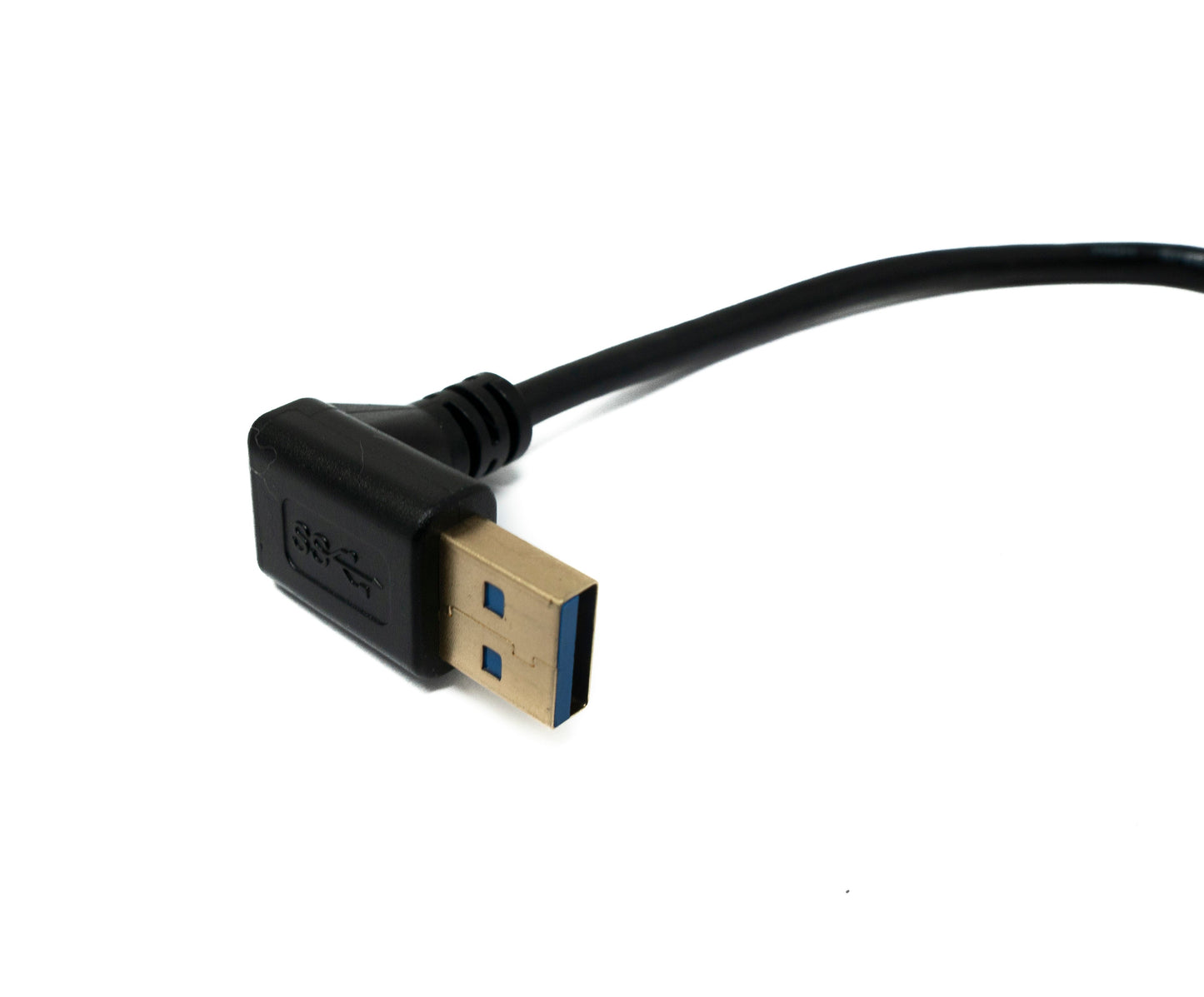 SYSTEM-S USB 3.1 snúra 25 cm Tegund C karlkyns í 3.0 Tegund A karlkyns Upphallaður