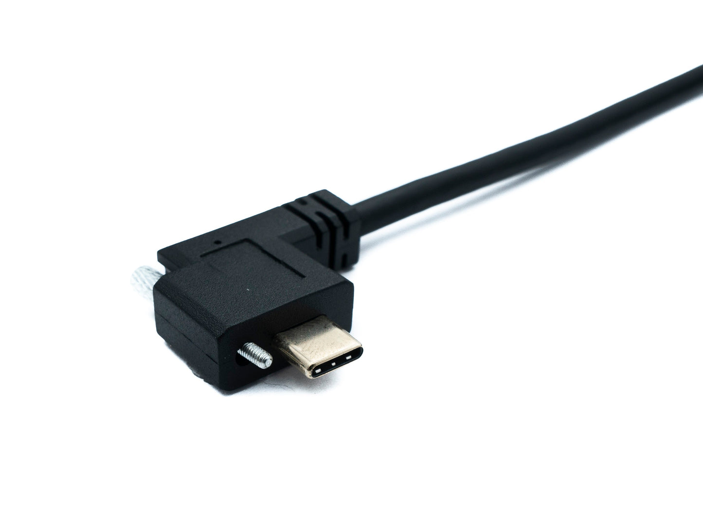 SYSTEM-S USB 3.1 Gen 2 snúra 200 cm Tegund C karlkyns í karlkyns einfaldur tvöfaldur skrúfusnúningur 2x hornréttur upp niður 10 Gbit/s