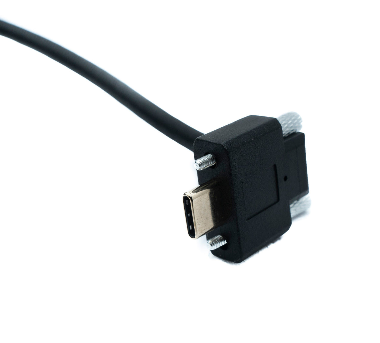 SYSTEM-S USB 3.1 Gen 2 snúra 200 cm Tegund C karlkyns í karlkyns einfaldur tvöfaldur skrúfusnúningur 2x hornréttur upp niður 10 Gbit/s