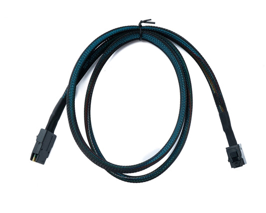 SYSTEM-S SFF-8643 Kabel 100 cm Mini SAS HD zu SFF-8087 Adapter für SSD Festplatte Motherboard