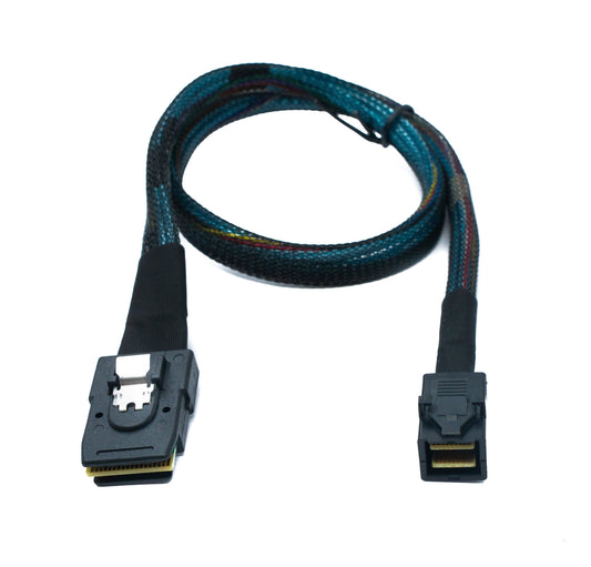 SYSTEM-S SFF-8643 snúra 50 cm Mini SAS HD í SFF-8087 millistykki fyrir SSD harða disk móðurborð