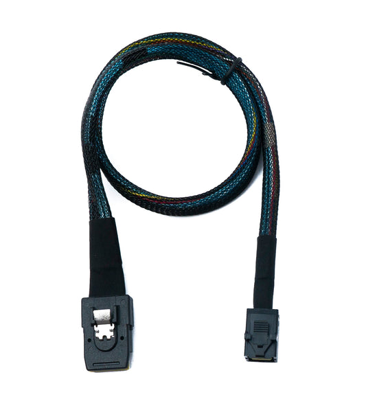 SYSTEM-S SFF-8643 snúra 50 cm Mini SAS HD í SFF-8087 millistykki fyrir SSD harða disk móðurborð