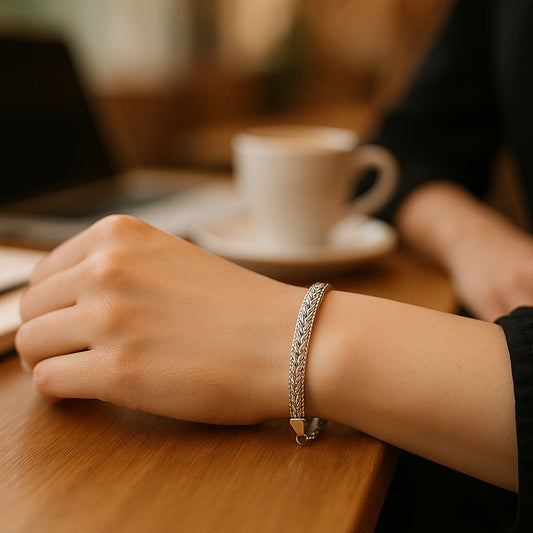 Bracelet made of 925 sterling silver, link bracelet, 20 cm