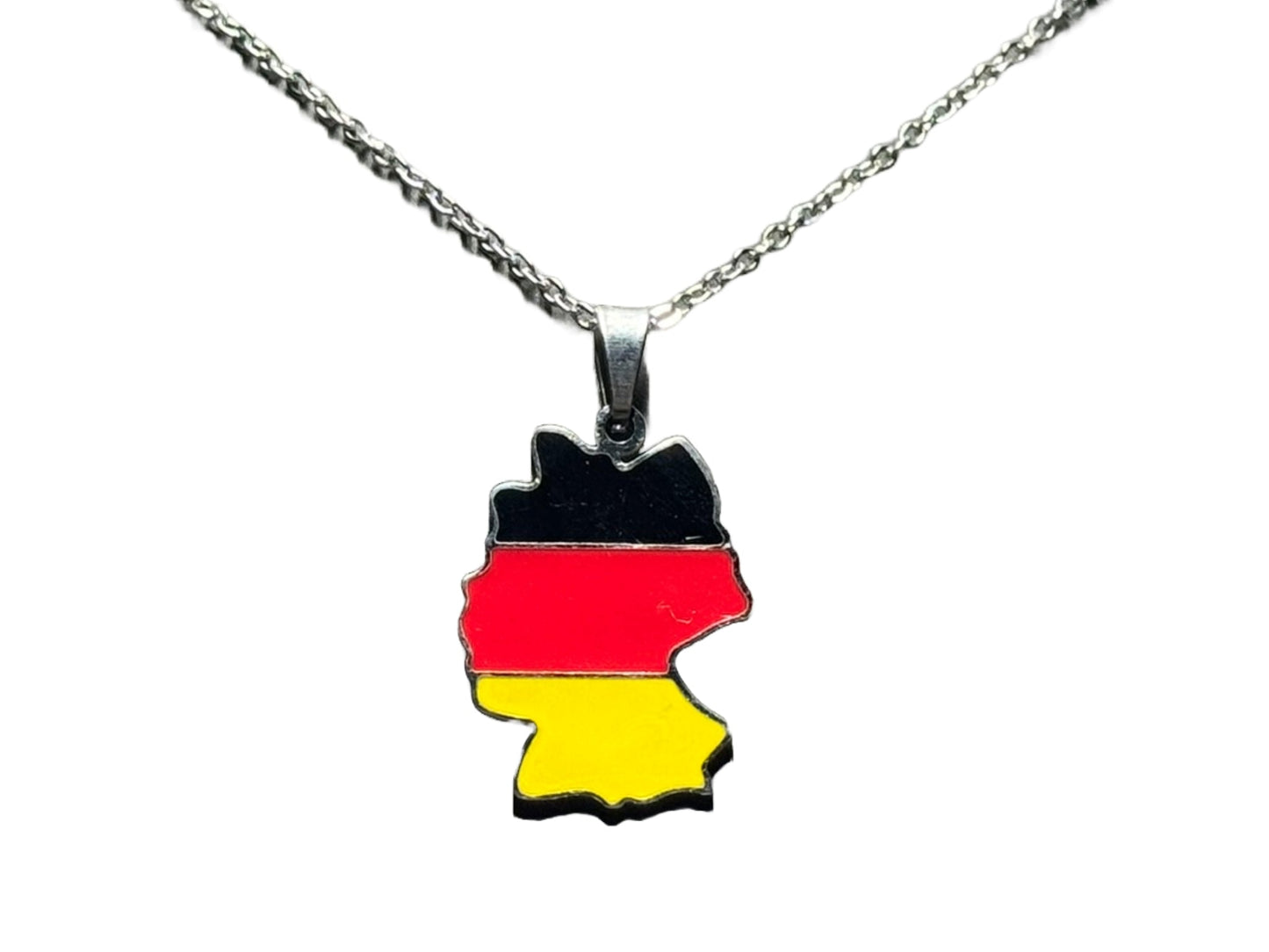 Deutschland Halskette - 18K vergoldet & Edelstahl