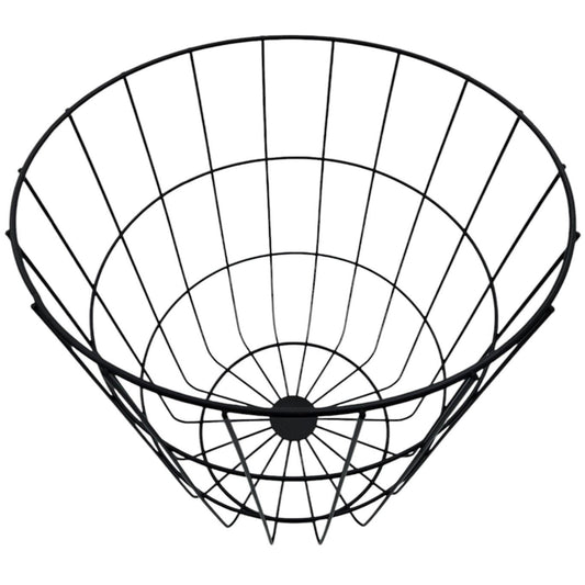 Wäschekorb Aufbewahrungskorb Korb Gitterkorb rund groß schwarz Metall Ø 39 cm