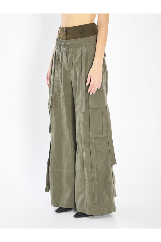 Waxed cord cargo pants