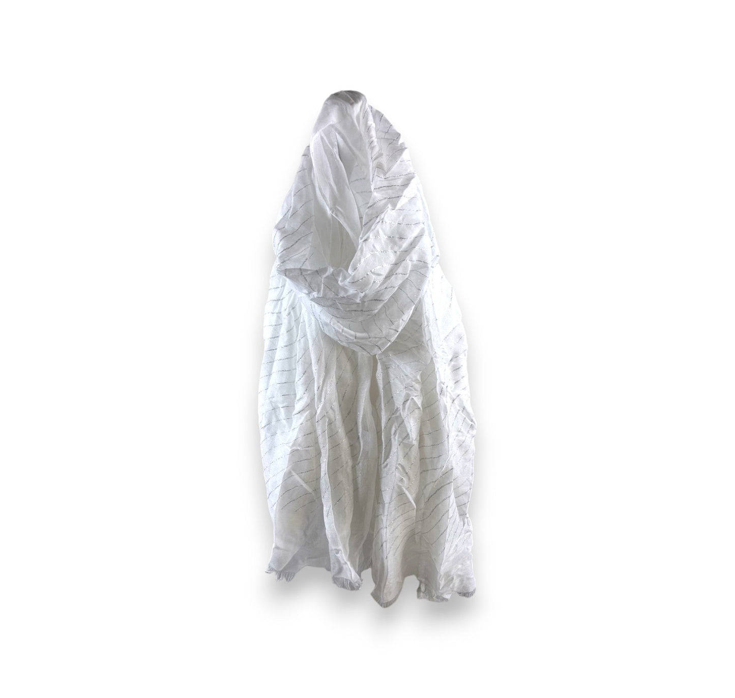 Damen Sommer Schal Glitzer Linien » leichtes Halstuch 180 x 70 cm » Sommerschal mit Glitzerstreifen » weich & dünn