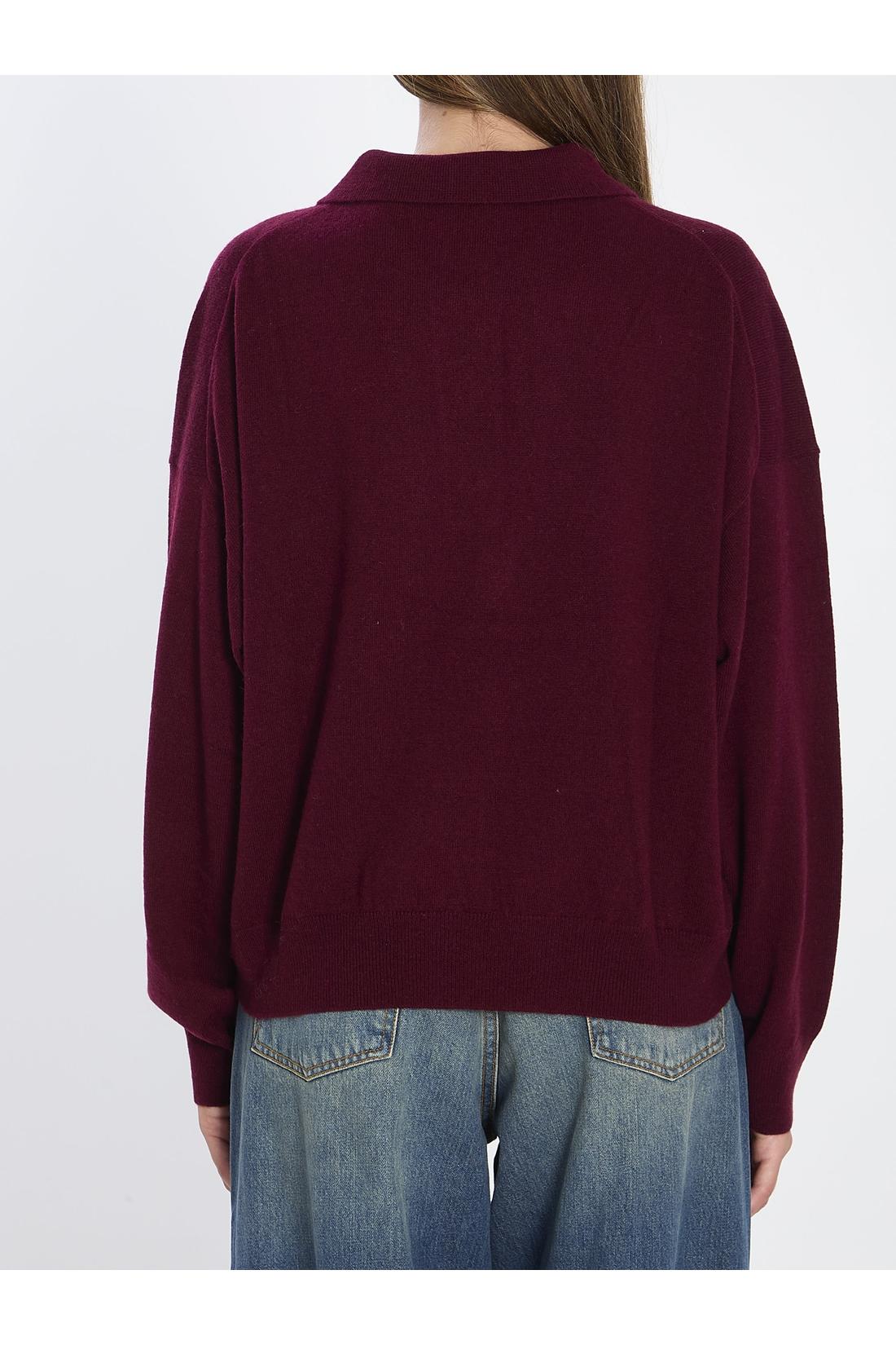 Wool and cashmere polo shirt