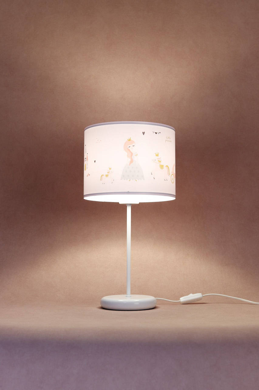 B-grade BP children's table lamp for girls with Little Princess motif.