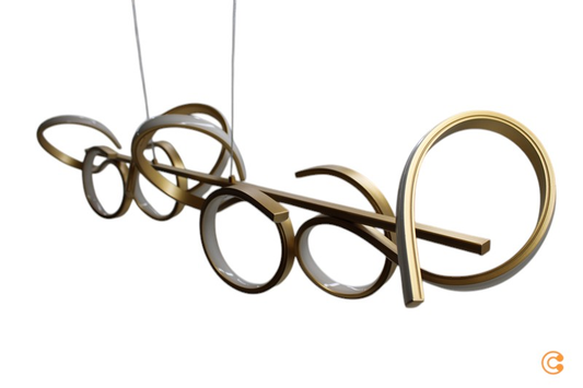 B-Ware Leuchten Direkt Led Pendelleuchte Curls Hängelampe Deckenlampe Led Messing M414