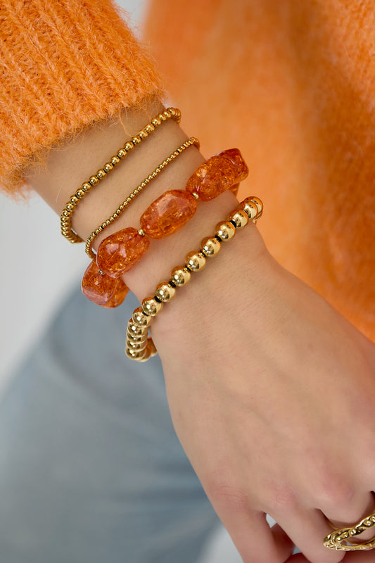 Edelstahl-Perlenarmbänder, schlichte und lässige Serie, Damenschmuck