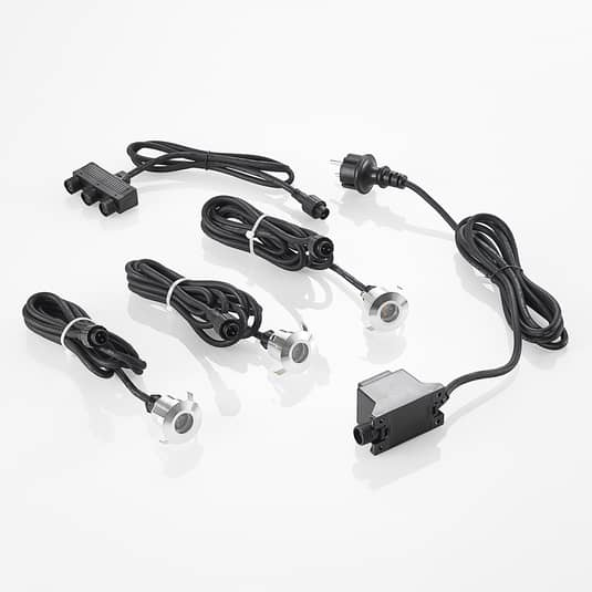 Lindby Gracelle LED innfelld gólfljós í B-flokki, innfelld lampi, 3 stykki, kringlótt