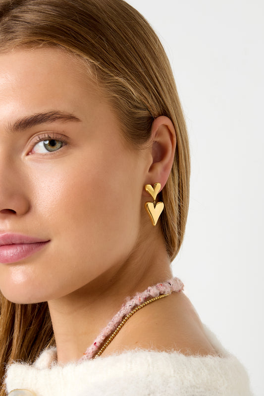 Edelstahl Tropfen Ohrringe Herz Casual Täglich Einfache Serie frauen schmuck