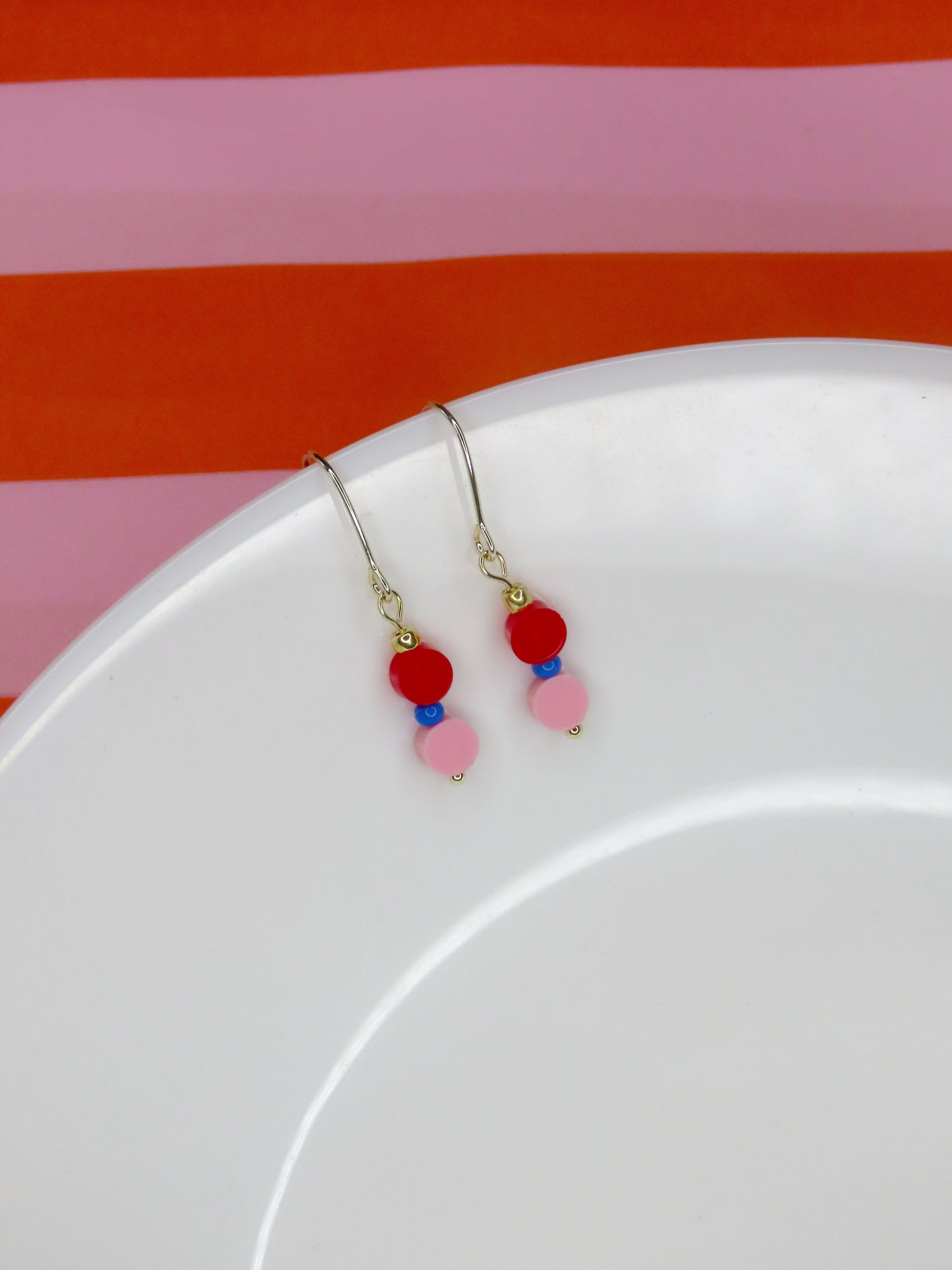 Color Treats Ohrringe Bubblegum mit gold filled Elementen