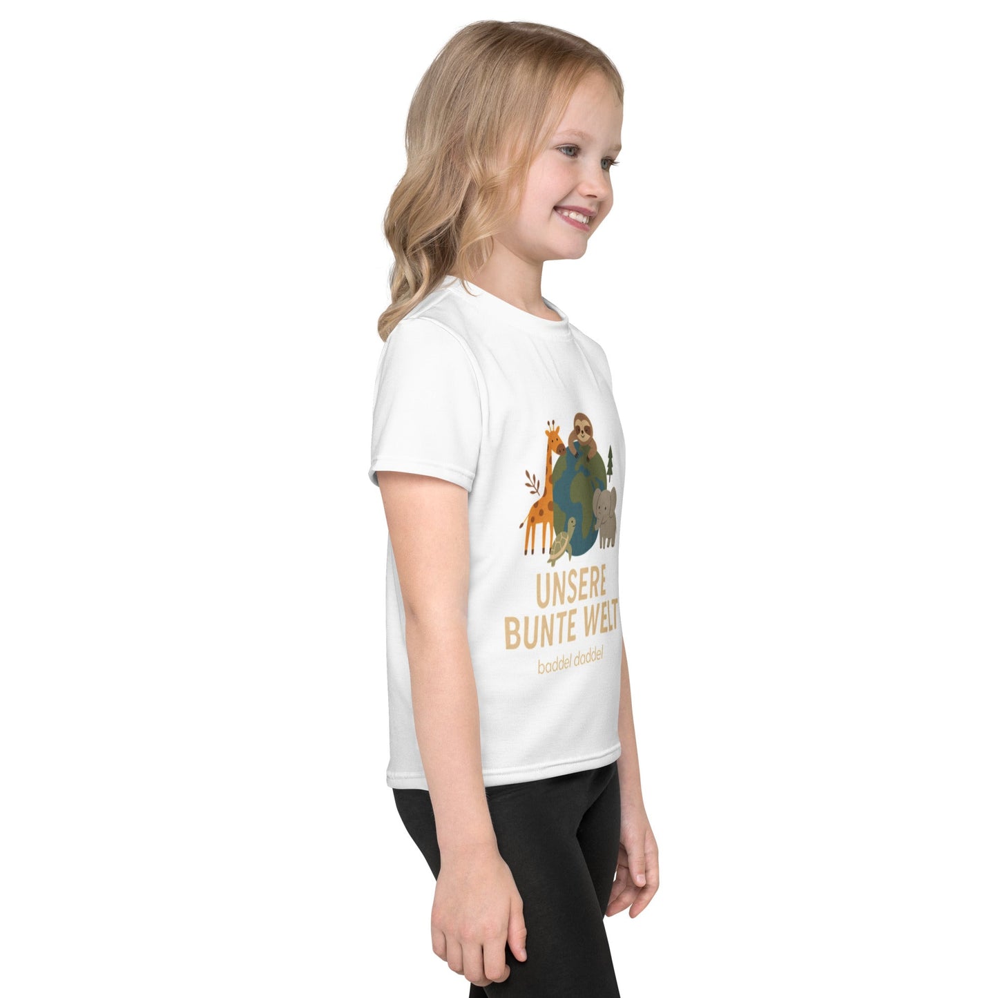 Kinder T-Shirt Unsere bunte Welt – Ein Farbenmeer im Baddeldaddel Design!