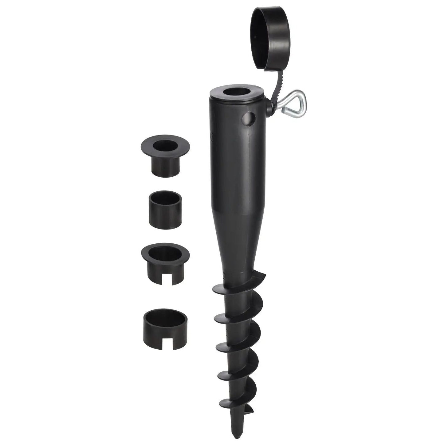 Bodenhülse Rasendorn für Sonnenschirme 25 bis 45 mm Einschraubbodenhülse inkl.4