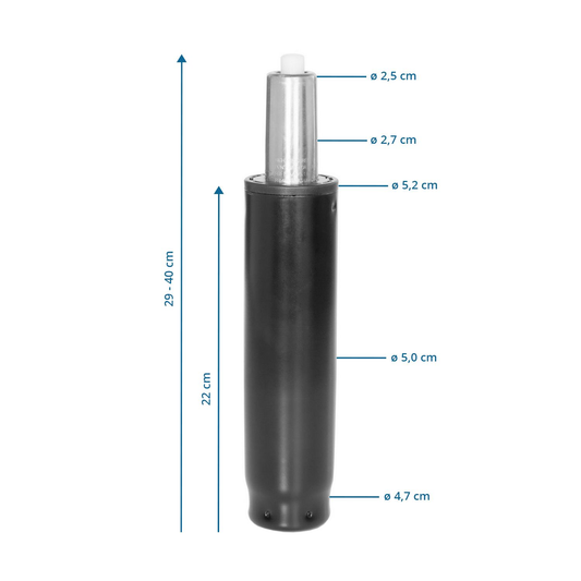B-flokks Gf L stærð L gasfjaður 29 40 cm Hjh skrifstofustólfjaður snúningsstólfjaður