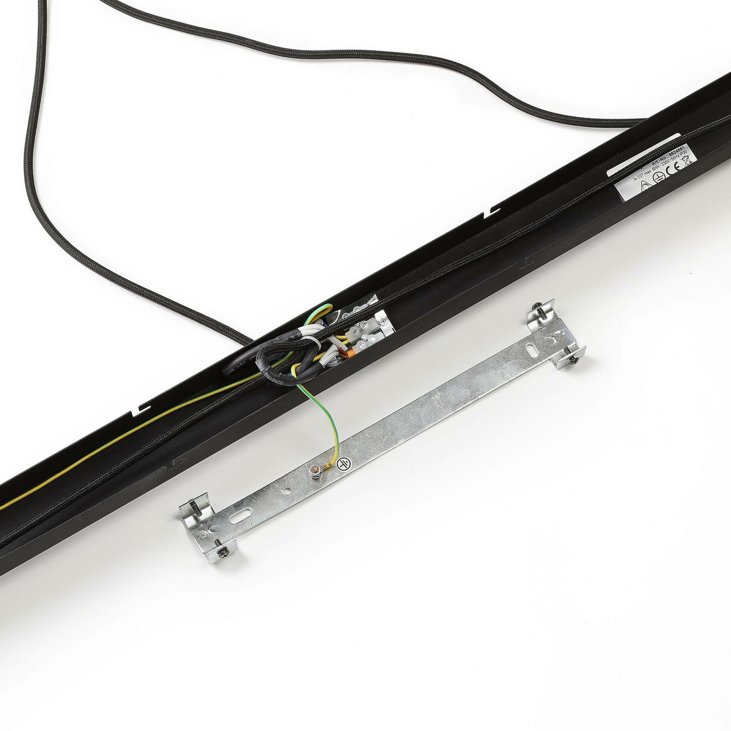 Hengilampi Lindby Sofian hengilampi ljósaperur 3 perur E27 reykgrár