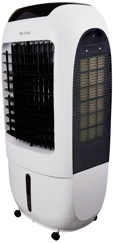 Loftkælir frá Be Cool, 150 W, 49 x 39 x 108 cm, hvítur með fjarstýringu. Sjá texta.