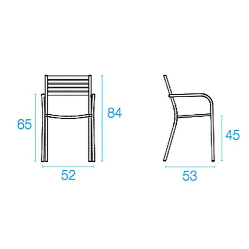 B-flokks Emu Segno garðstóll, garðstóll, hönnunarstóll, útistóll, fornjárn