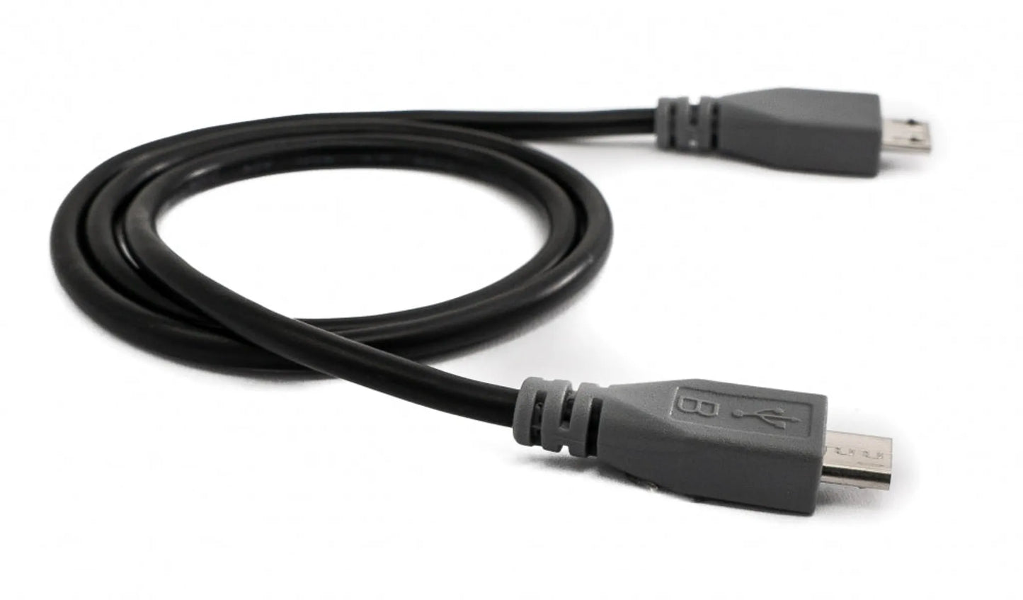SYSTEM-S USB 2.0 cable 50 cm Micro B male to male adapter black