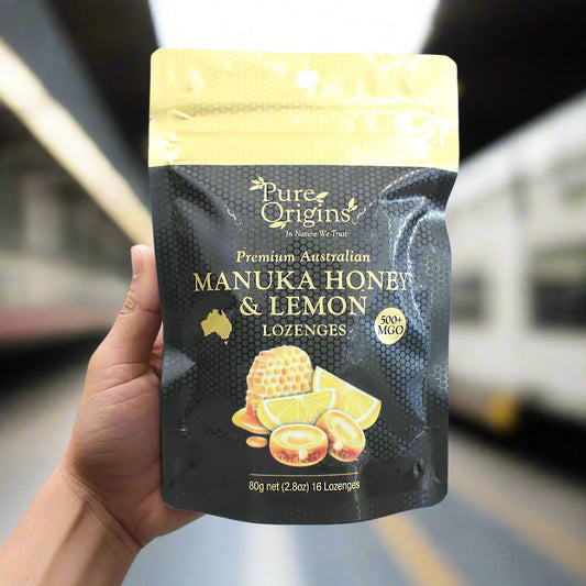 Manuka Honey Lozenges 500+ MGO – Lemon Flavour, Immune Support Drops