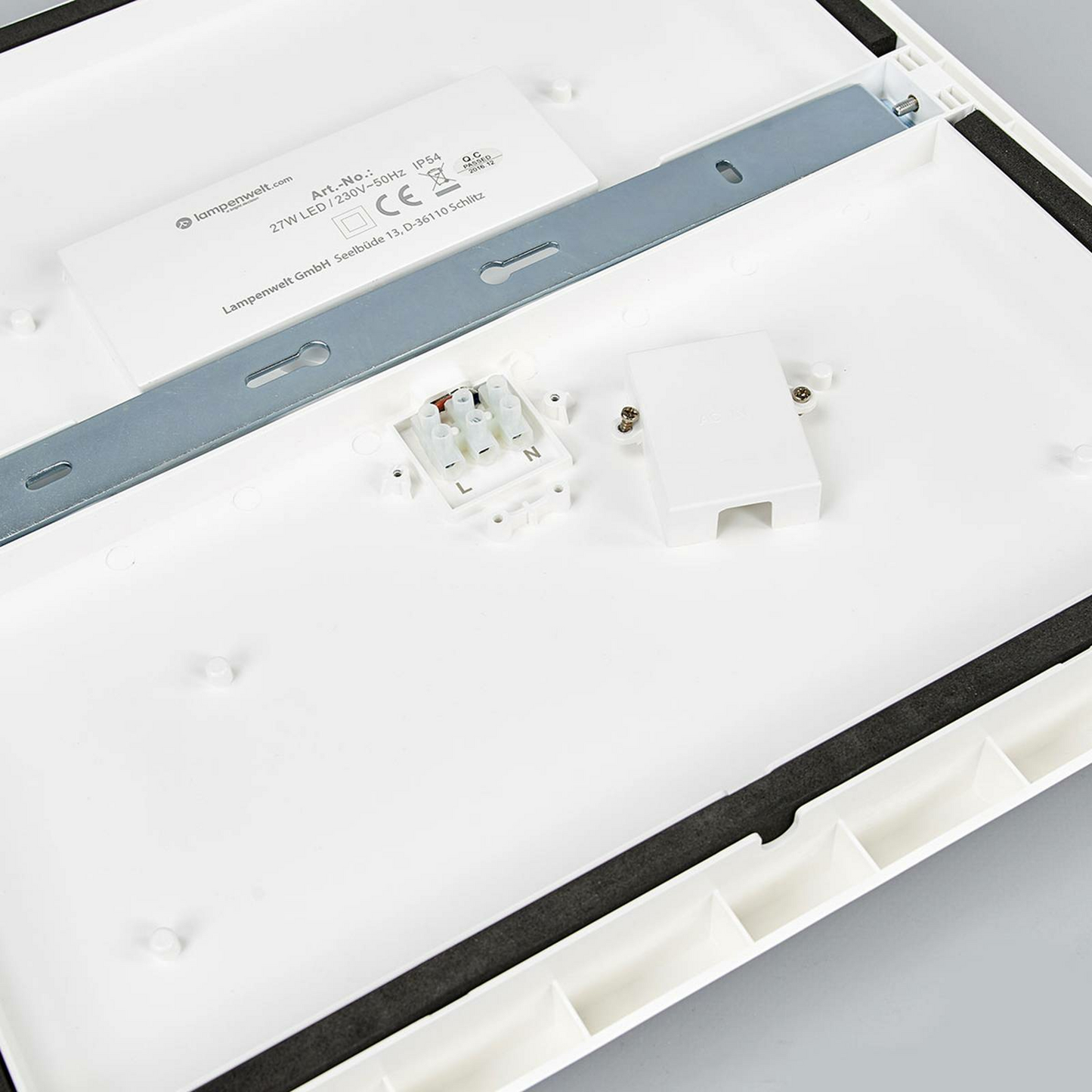 B-flokks Arcchio LED loftlampi Augustin loftlampi fyrir stofu 26 W hvítur 446