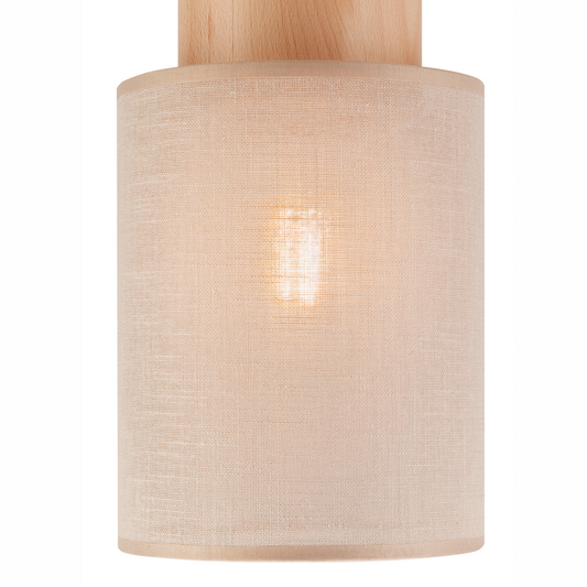 B-grade Envostar Asolita ceiling light with beige fabric shade.