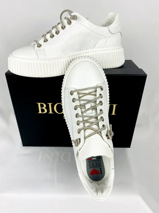 BIONDINI Leder Sneaker in Weiß für Damen Größe 39