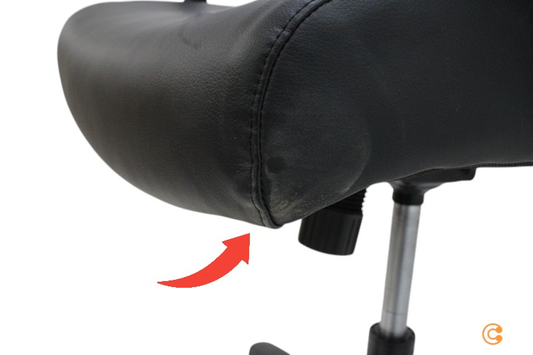 B-flokks Hjh skrifstofustóll Lisso gervileður svartur stóll Sjá texta/mynd