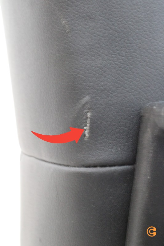 B-flokks Hjh skrifstofustóll Lisso gervileður svartur stóll Sjá texta/mynd