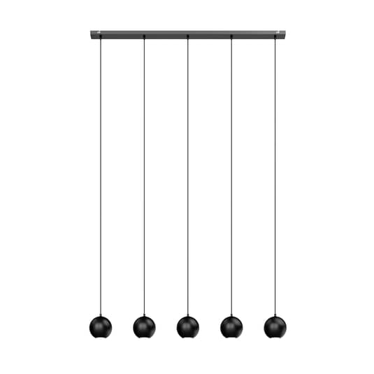 B-flokks Euluna hengiljós Miðnættis loftlampi 5 ljós Gu10 svart 758