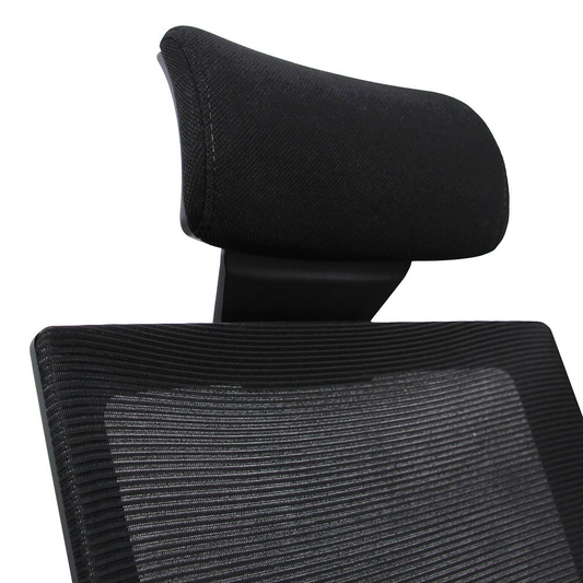 Hjh skrifstofustóll Captiva tölvusæti með áklæði og möskvabaki, svartur, á lager