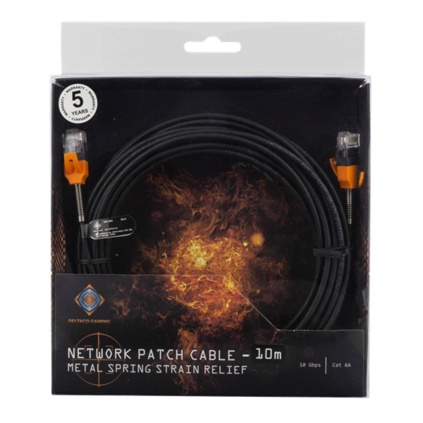 B-lager Deltaco Gaming tengikapall 10m netsnúra LAN snúra 10 stykki