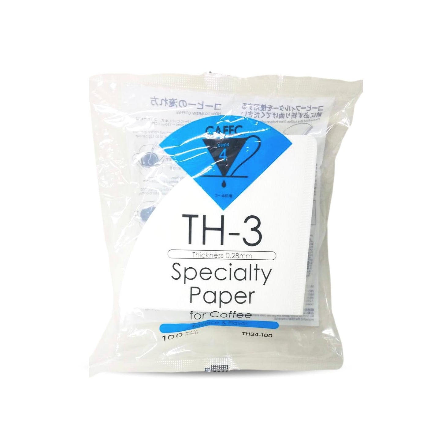 CAFEC Medium-Dark Roast Paper Filter (TH-3/T-90)