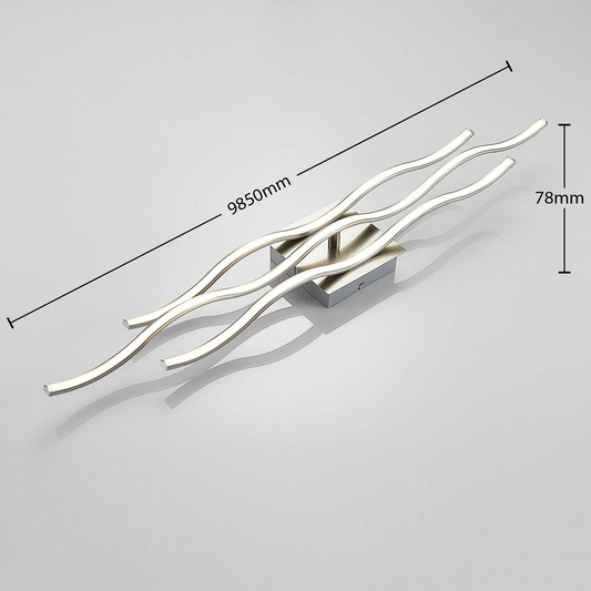 B-grade Lindby LED ceiling lamp Safia ceiling lamp light wave shape three-light 557