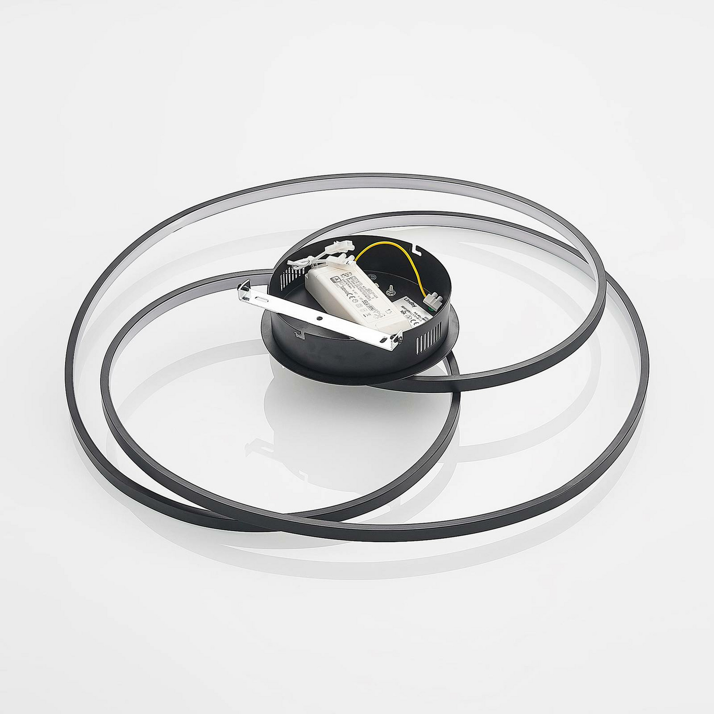 B-grade Lindby Kateryna LED ceiling lamp, 36 W, black, ø 6068