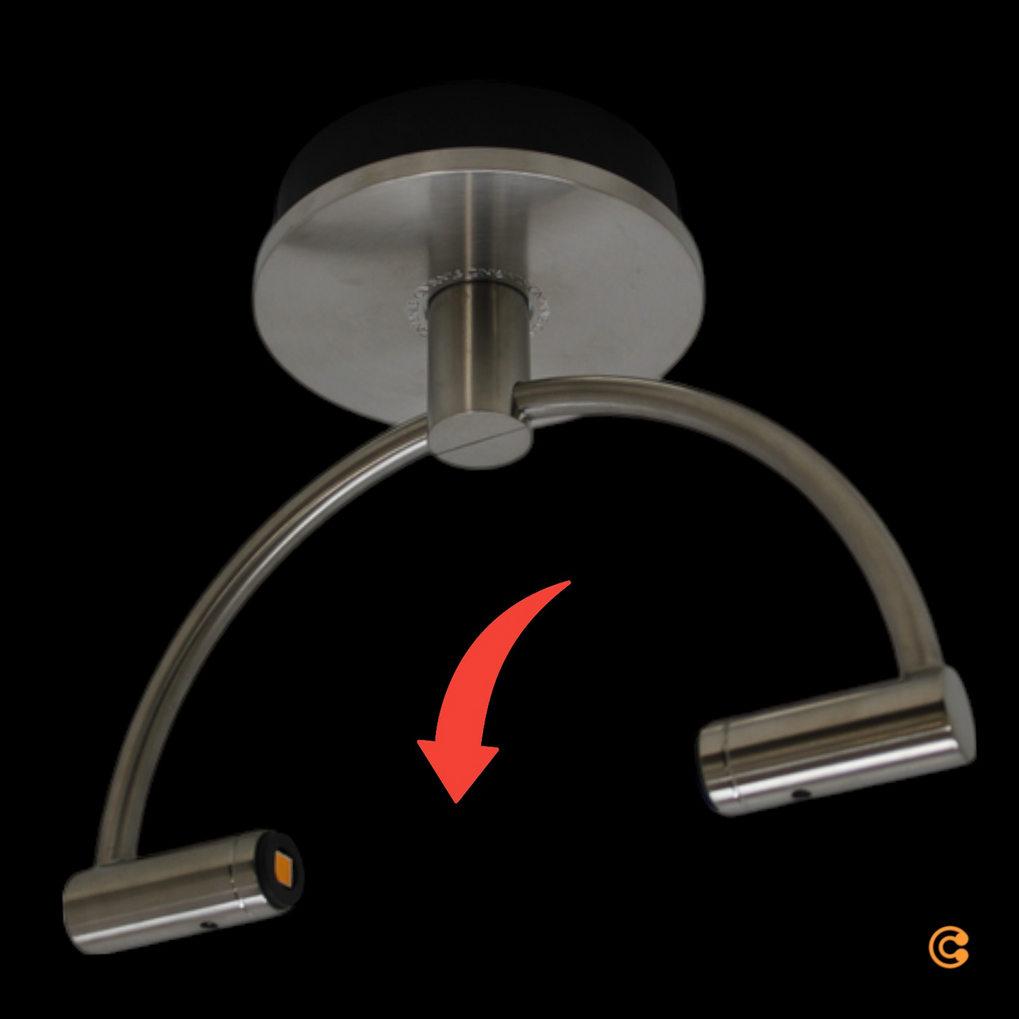 B-lager Cini & Nils Gradi Mini LED loftljós, nikkel-satín áferð, 12 W, dimmanlegt, ópalhvítt