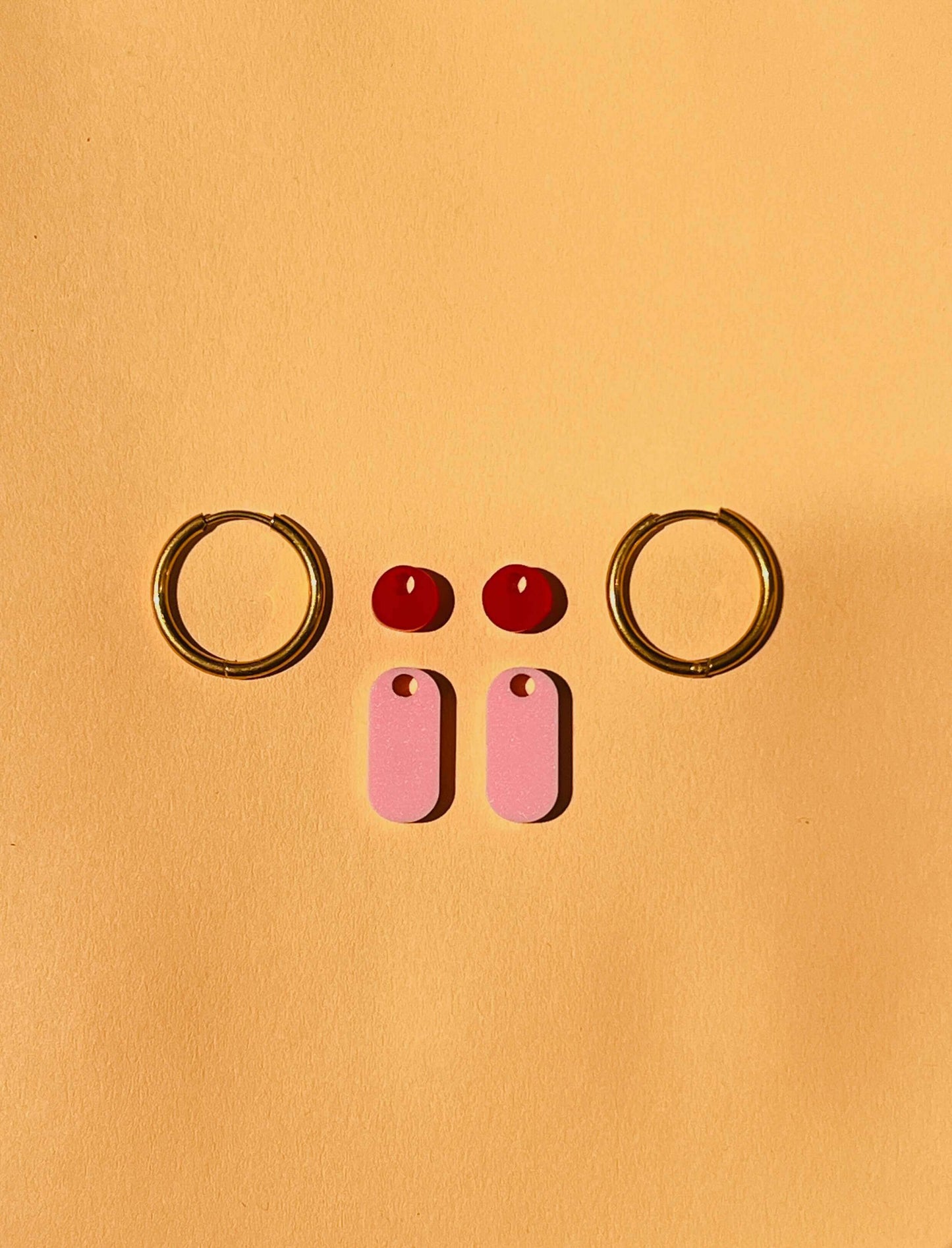 Dopamine Colors Creolen in rosa/rot