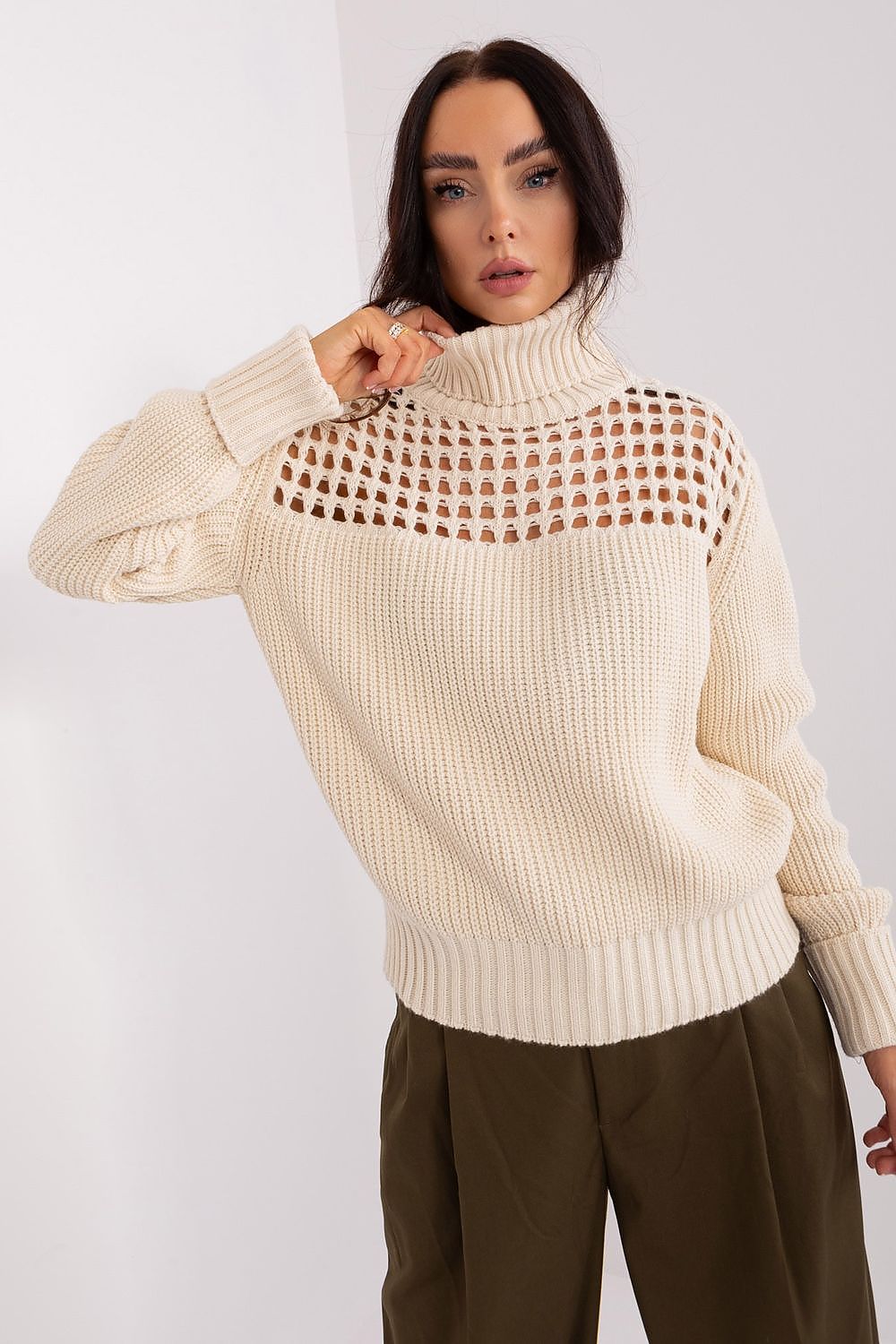Rollkragenpullover model 187515 Factory Price