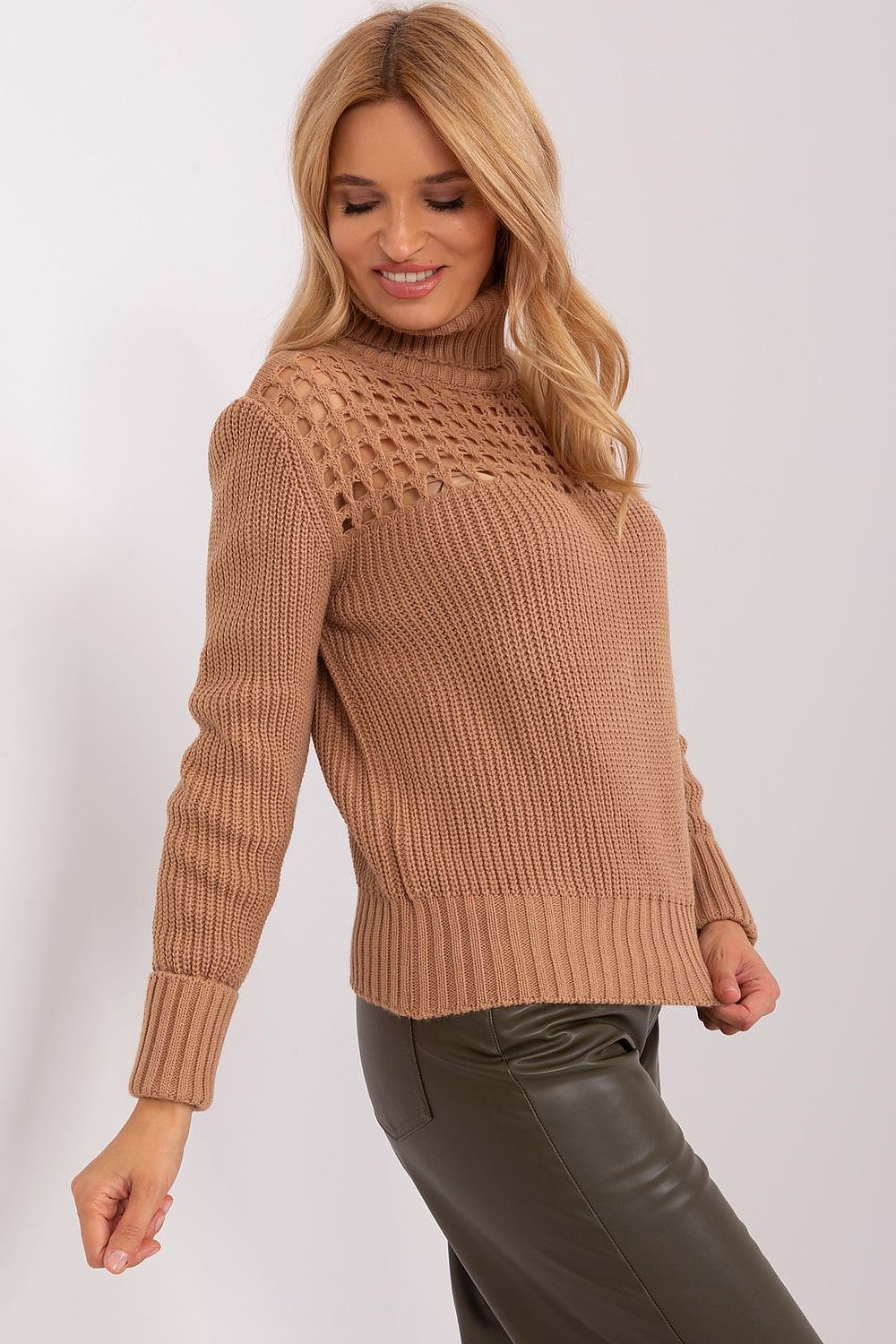 Rollkragenpullover model 187516 Factory Price