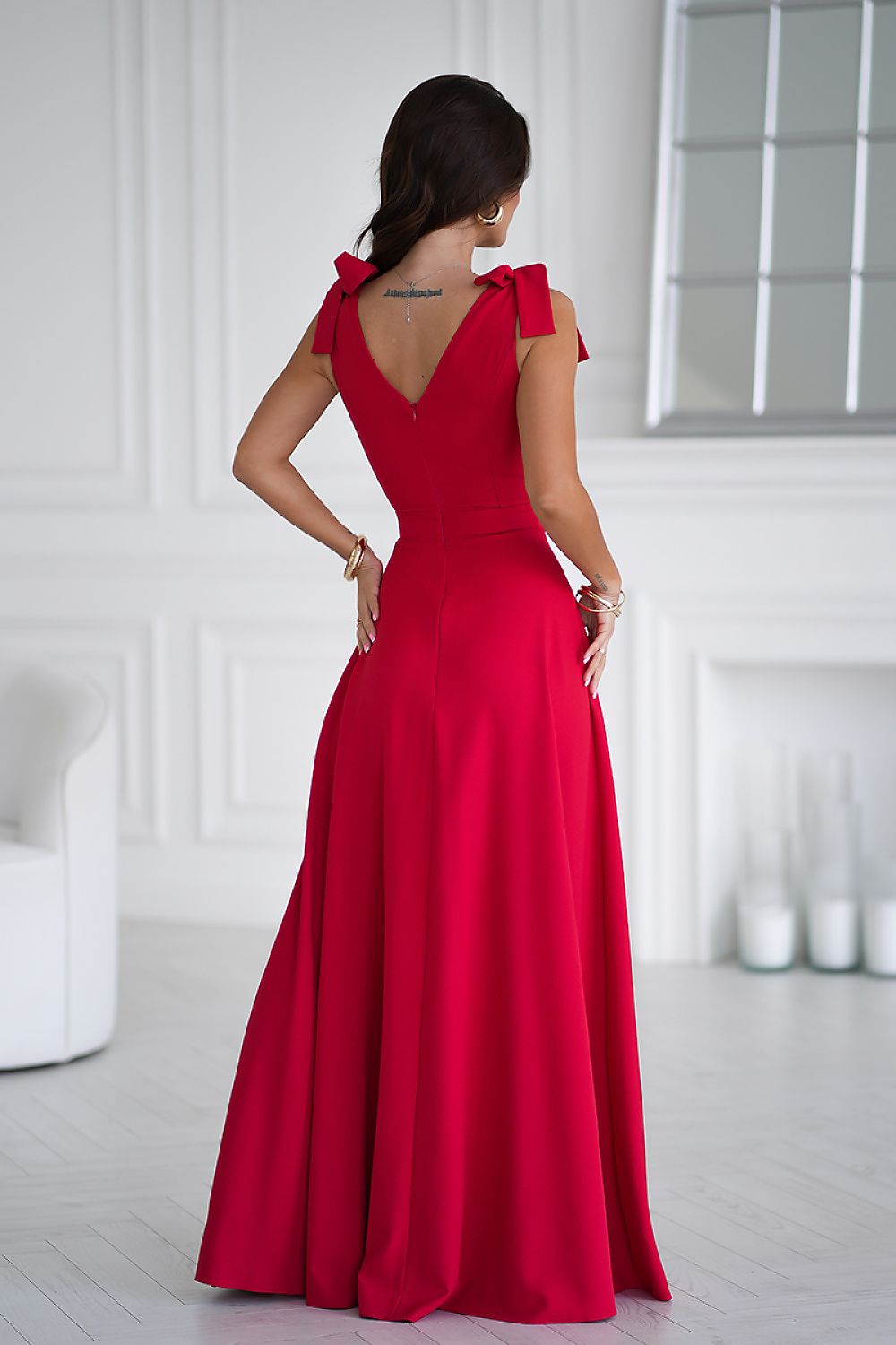 Langes Kleid model 202371 Bicotone