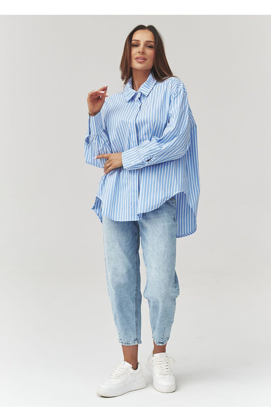 Langarm Hemd model 223361 Makadamia