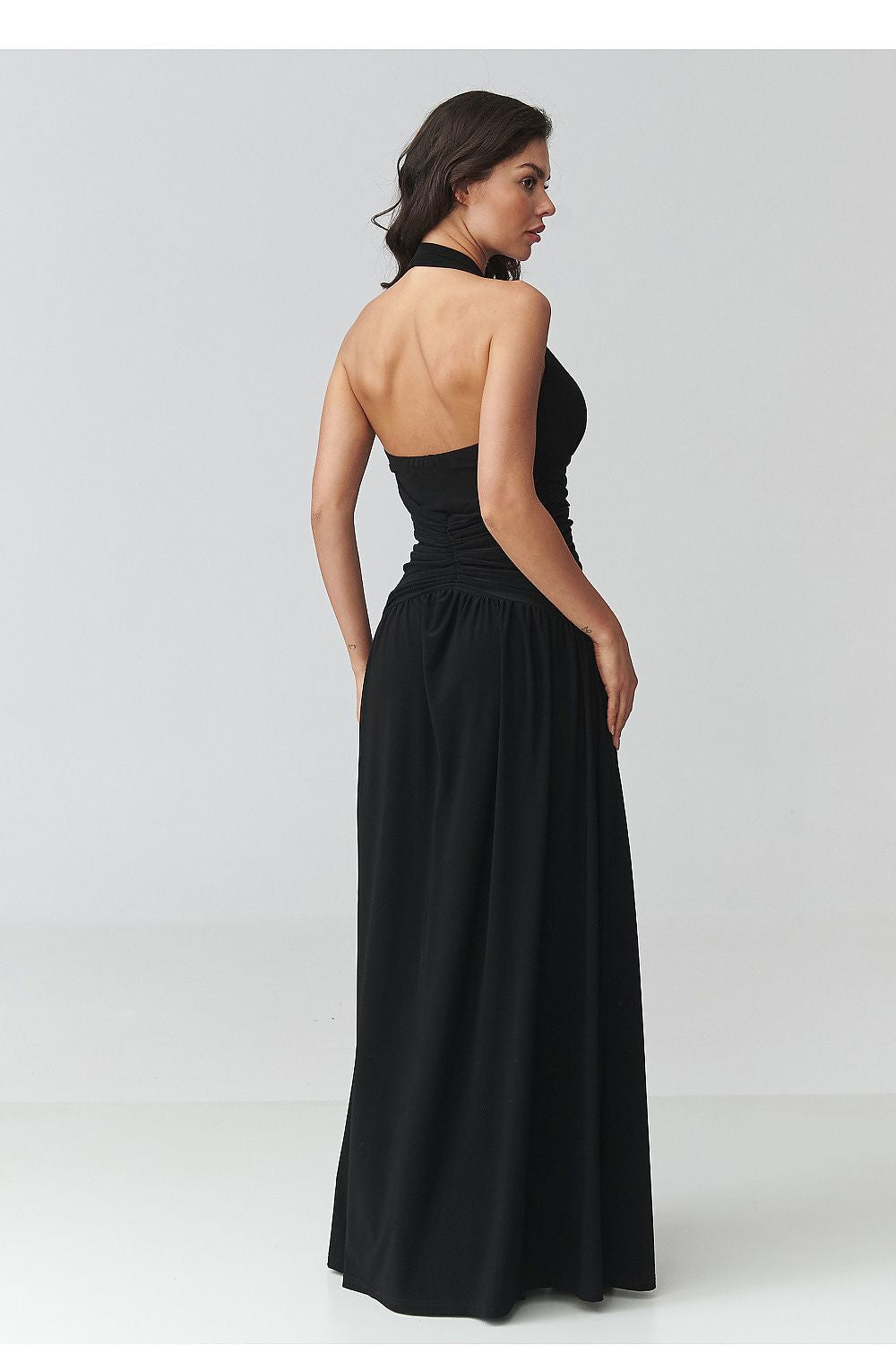 Langes Kleid model 228323 Makadamia